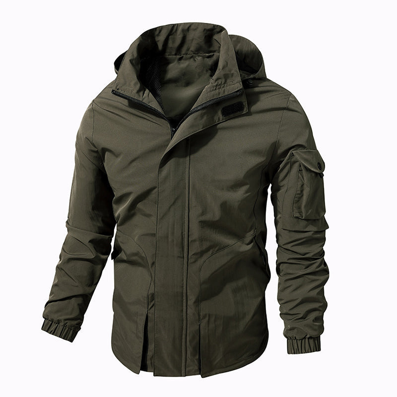 Herren Outdoor winddichte Kapuzenjacke