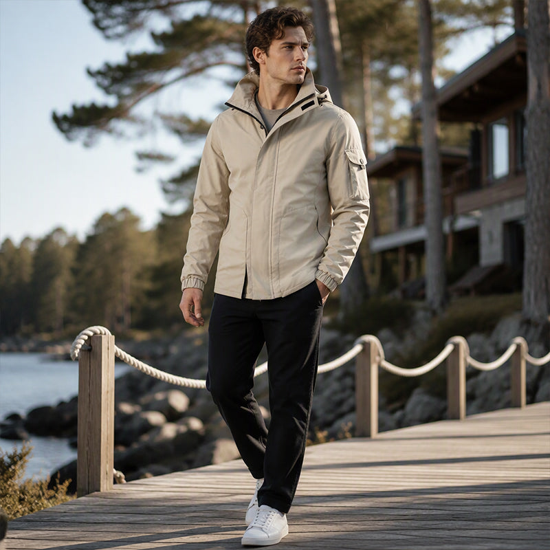 Herren Outdoor winddichte Kapuzenjacke