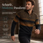 Herren Winter Strickjacke mit Kapuze, kariert, mit Fleecefutter, dicker Mantel mit langen Ärmeln