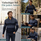 Herren Winter Strickjacke mit Kapuze, kariert, mit Fleecefutter, dicker Mantel mit langen Ärmeln