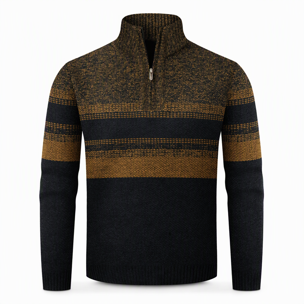 Herren Winter Strickjacke mit Kapuze, kariert, mit Fleecefutter, dicker Mantel mit langen Ärmeln