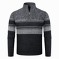 Herren Winter Strickjacke mit Kapuze, kariert, mit Fleecefutter, dicker Mantel mit langen Ärmeln