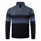Herren Winter Strickjacke mit Kapuze, kariert, mit Fleecefutter, dicker Mantel mit langen Ärmeln