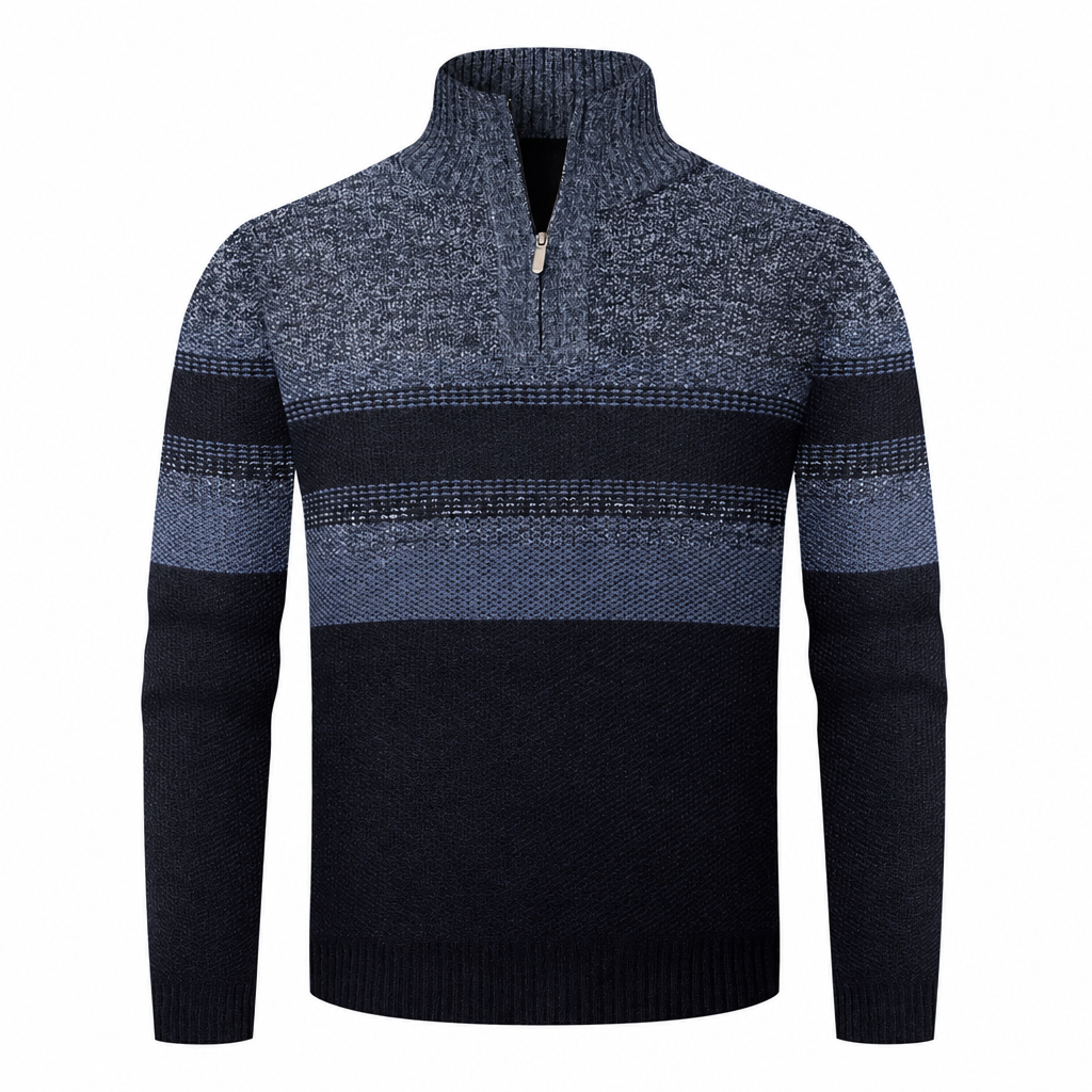 Herren Winter Strickjacke mit Kapuze, kariert, mit Fleecefutter, dicker Mantel mit langen Ärmeln