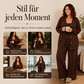 Damen 3-teiliges Strick-Loungewear-Set