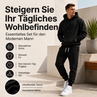 Freizeit 2-teiliges Set für Herren mit Hoodie und Jogginghose