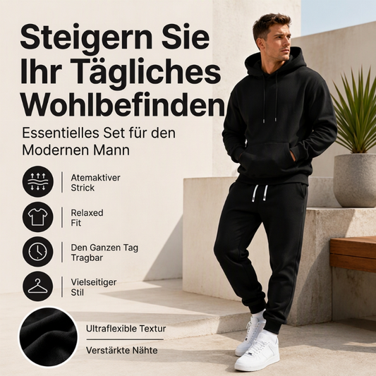 Freizeit 2-teiliges Set für Herren mit Hoodie und Jogginghose