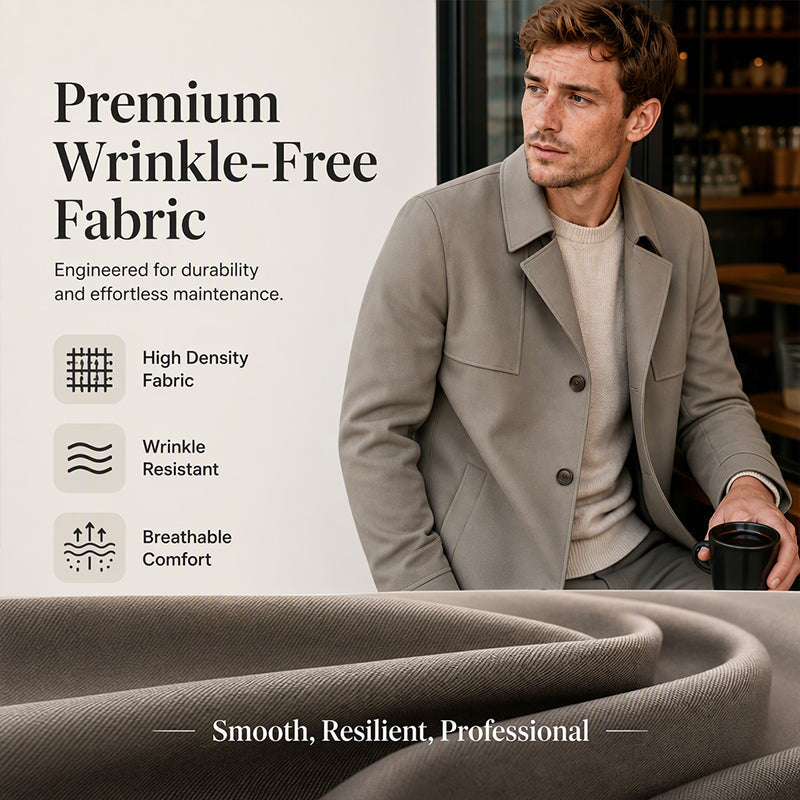 Lässiger Einreiher-Trenchcoat für Herren