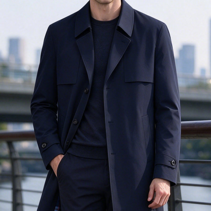 Lässiger Einreiher-Trenchcoat für Herren