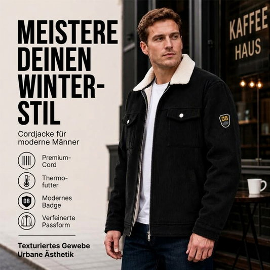 Warme Cordjacke für Herren im Winter