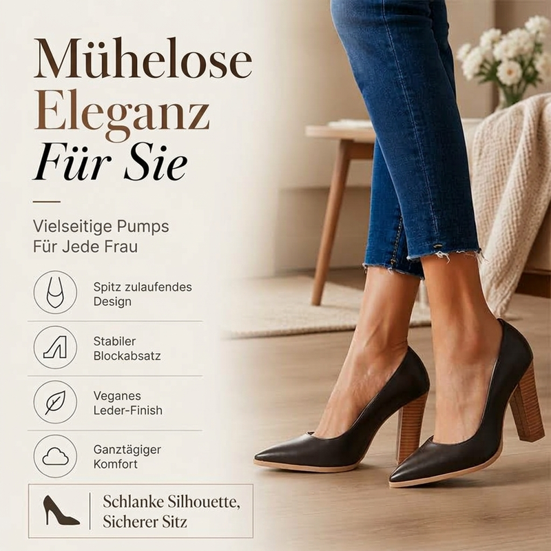 📈 Verkaufshit Nr. 1 – direkt 50%! Damen Schicke Pumps mit spitzer Zehenpartie und blockabsatz