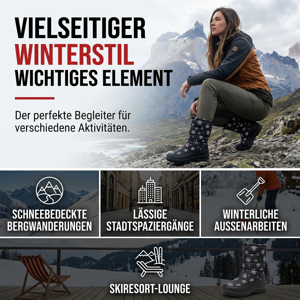 📦 Täglich 500+ Pakete versendet – der Wahnsinn! Damen Winter Hochstiefel Wasserdicht Rutschfest Outdoor Schnee-Stiefel mit Dick Plüschfutter und Dicke Sohle