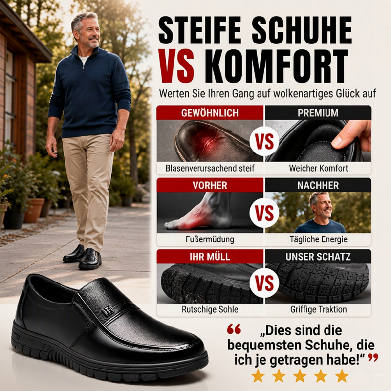 🔁 1000+ echte Bewertungen – durchweg positiv! Herren-Freizeitschuhe, leicht und schlupfbar