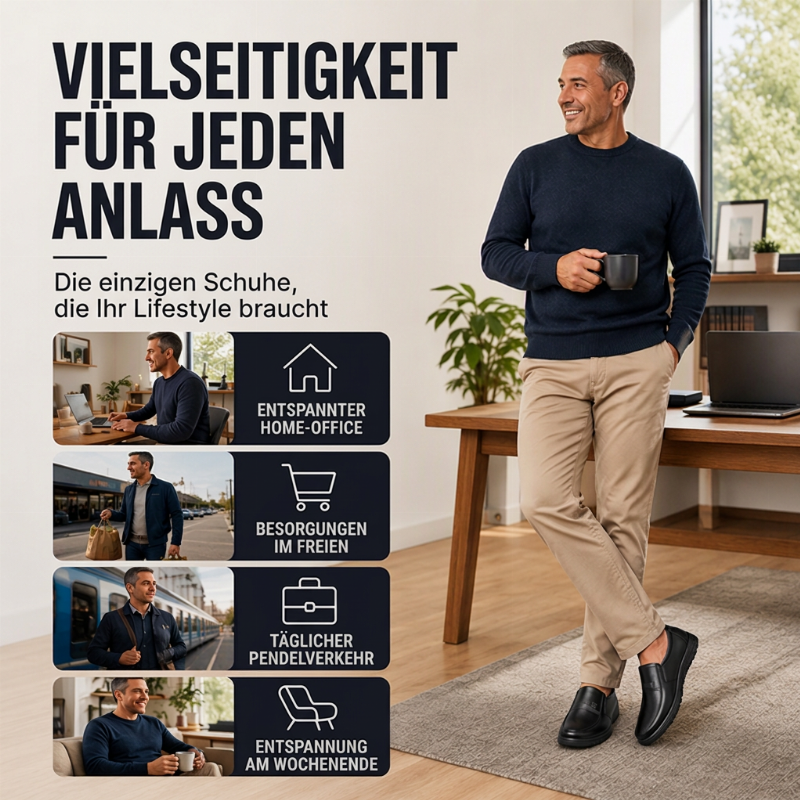 🔁 1000+ echte Bewertungen – durchweg positiv! Herren-Freizeitschuhe, leicht und schlupfbar