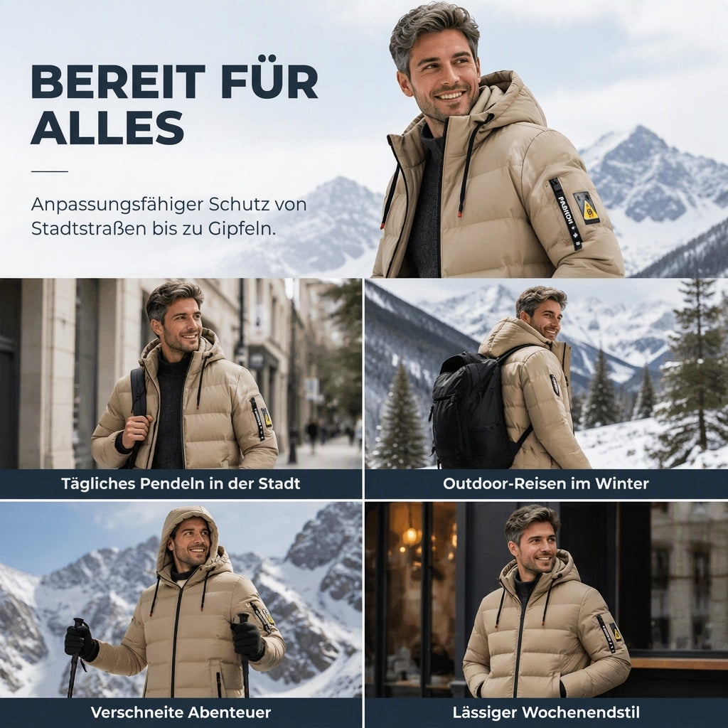 📢🎉50%Rabatt!!!🛍️✨Wendbare warme Kapuzenjacke für Herren