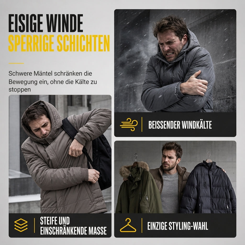 📢🎉50%Rabatt!!!🛍️✨Wendbare warme Kapuzenjacke für Herren