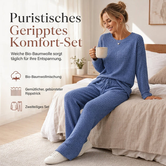 🔥Beliebtes Produkt ！✨Freizeit-Loungewear-Set aus Strick für Damen