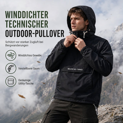 📢🎉50%Rabatt!!!🛍️✨Wasserabweisende Outdoor-Wanderjacke mit Kapuze und mehreren Taschen