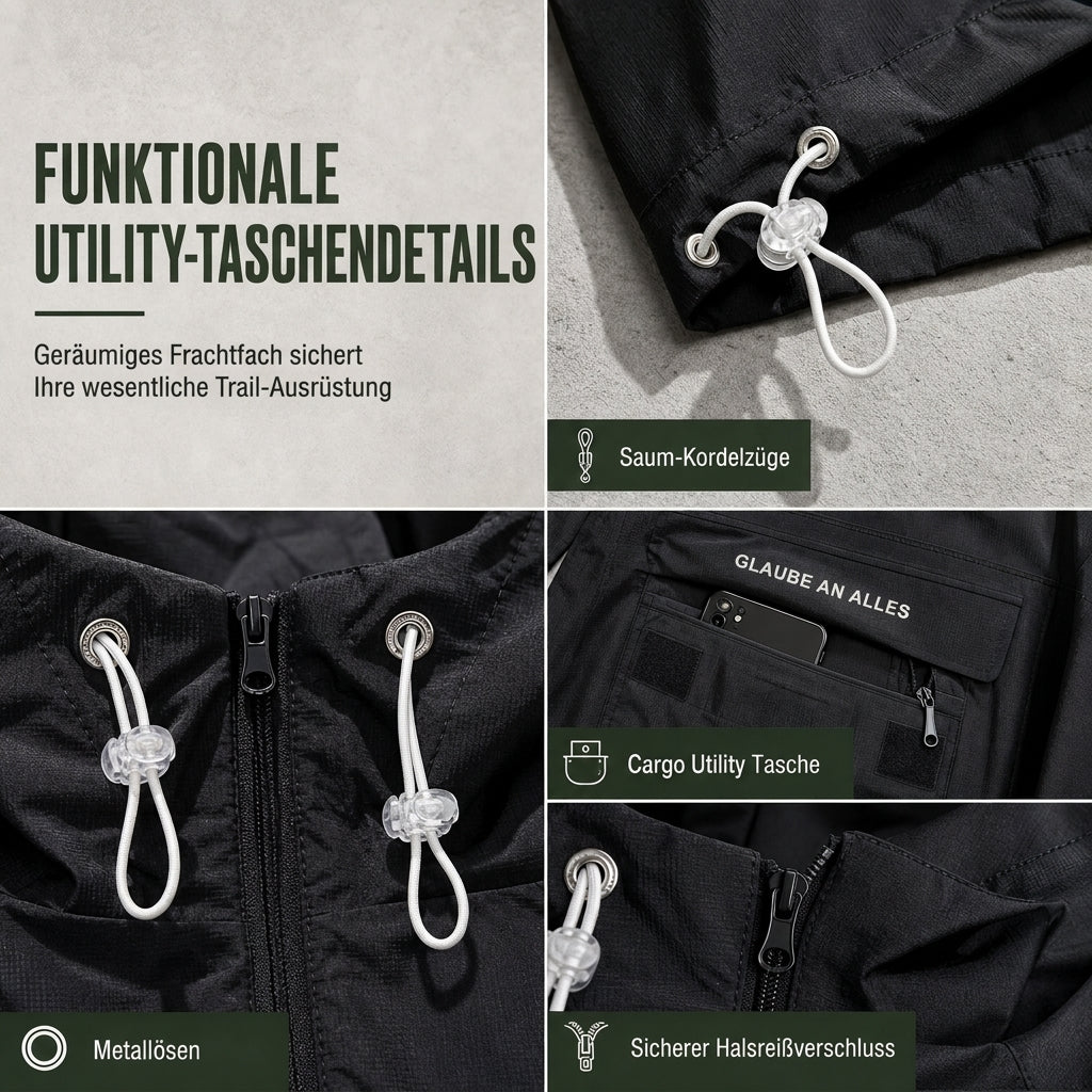 📢🎉50%Rabatt!!!🛍️✨Wasserabweisende Outdoor-Wanderjacke mit Kapuze und mehreren Taschen