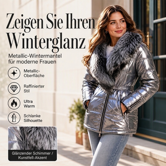 ✨Neu Eingetroffen | Gesteppte Damenjacke mit Kunstfellkragen