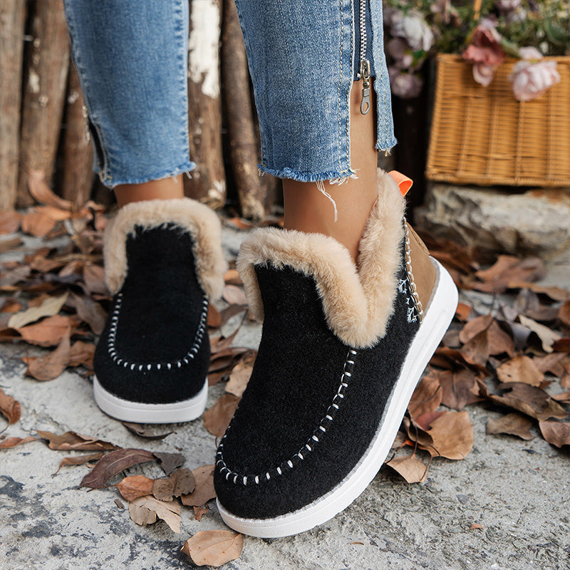 🙌 70% Wiederkaufquote! Damen Anti-Rutsch Winterstiefeletten mit Kunstplüsch-Futter