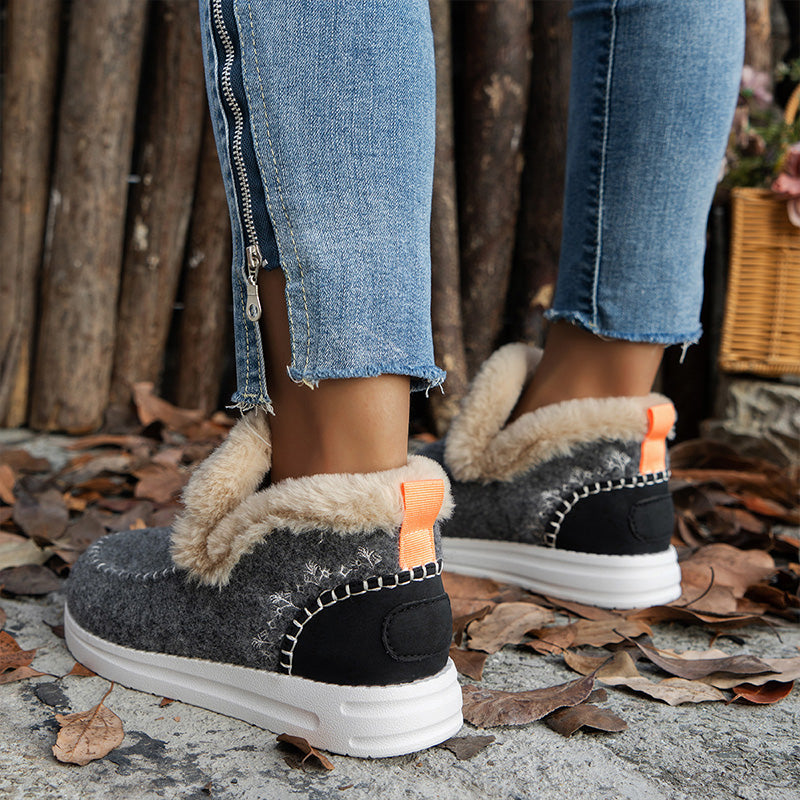 🙌 70% Wiederkaufquote! Damen Anti-Rutsch Winterstiefeletten mit Kunstplüsch-Futter