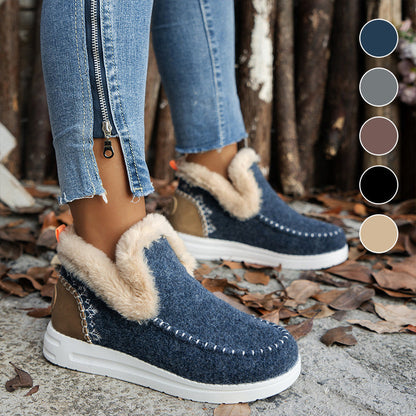 🙌 70% Wiederkaufquote! Damen Anti-Rutsch Winterstiefeletten mit Kunstplüsch-Futter