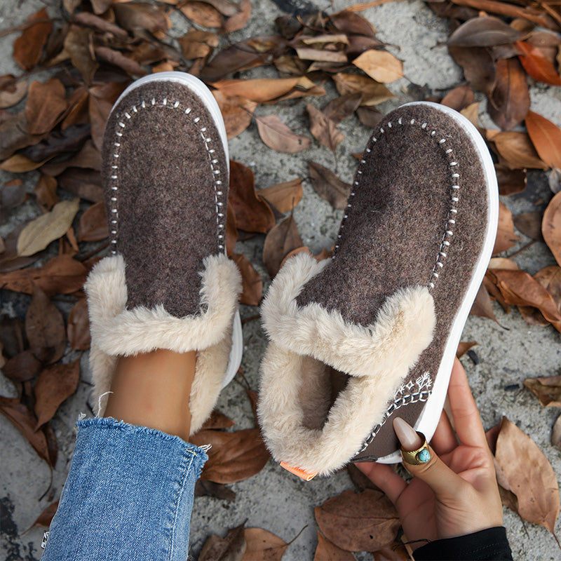 🙌 70% Wiederkaufquote! Damen Anti-Rutsch Winterstiefeletten mit Kunstplüsch-Futter