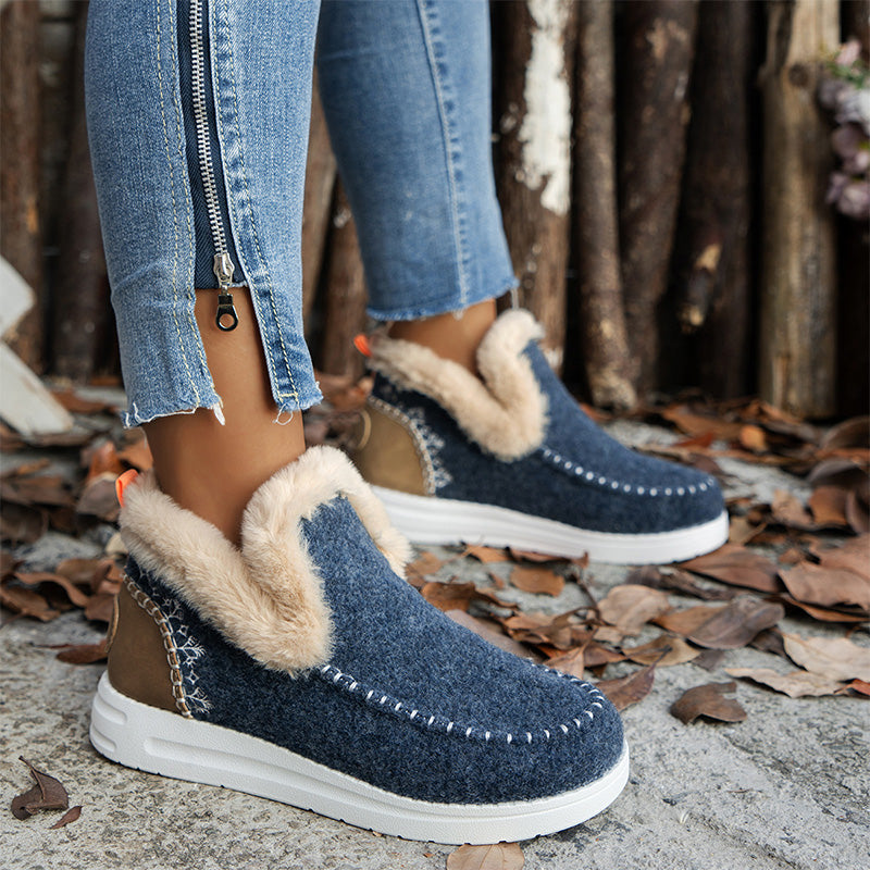 🙌 70% Wiederkaufquote! Damen Anti-Rutsch Winterstiefeletten mit Kunstplüsch-Futter