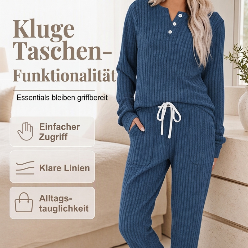 📢🎉50%Rabatt!!!🛍️✨Zweiteiliges Set aus Damen-Oberteil und Hose mit Kordelzug
