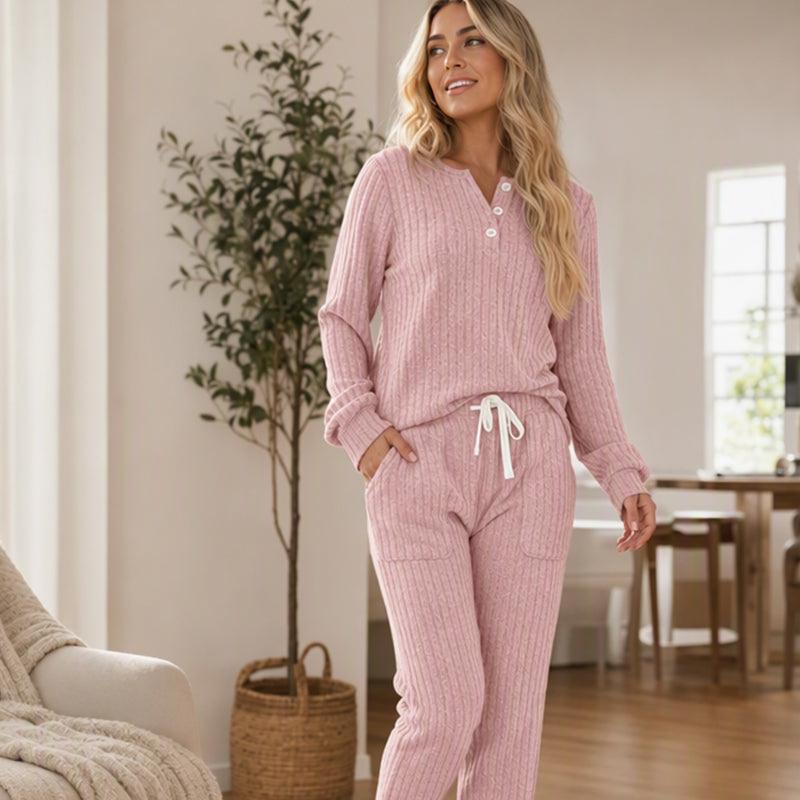 📢🎉50%Rabatt!!!🛍️✨Zweiteiliges Set aus Damen-Oberteil und Hose mit Kordelzug
