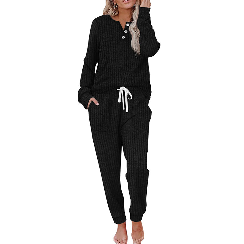 📢🎉50%Rabatt!!!🛍️✨Zweiteiliges Set aus Damen-Oberteil und Hose mit Kordelzug