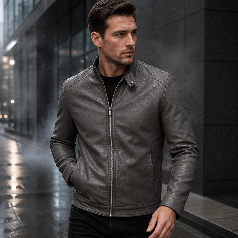50 % Rabatt | Warme Bikerjacke in Slim Fit