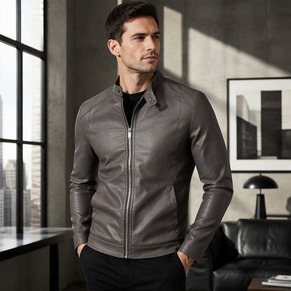 50 % Rabatt | Warme Bikerjacke in Slim Fit