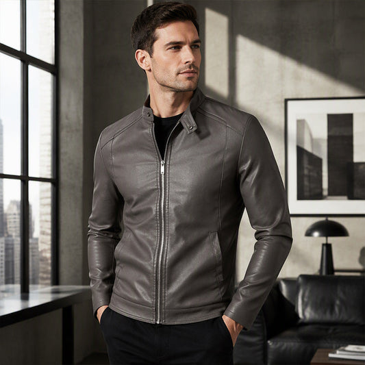 50 % Rabatt | Warme Bikerjacke in Slim Fit