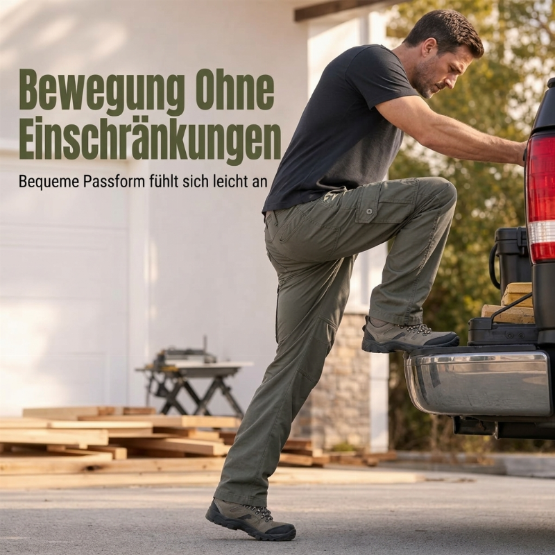 Cargohosen für Herren mit Relaxed-Passform und mehreren Taschen