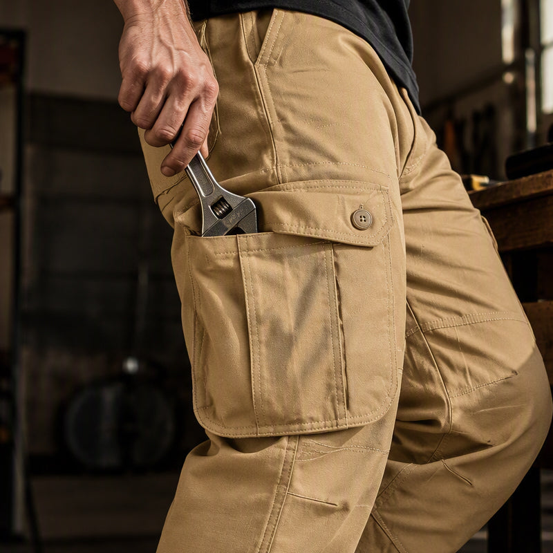 Cargohosen für Herren mit Relaxed-Passform und mehreren Taschen
