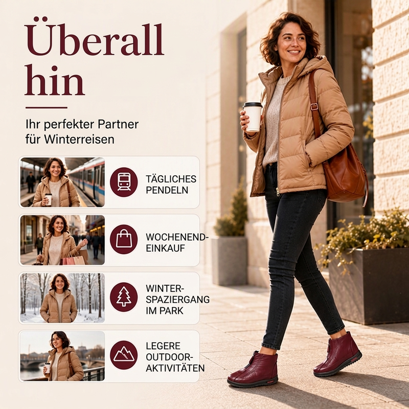 50 % Rabatt | Warme rutschfeste Winterstiefel für Damen