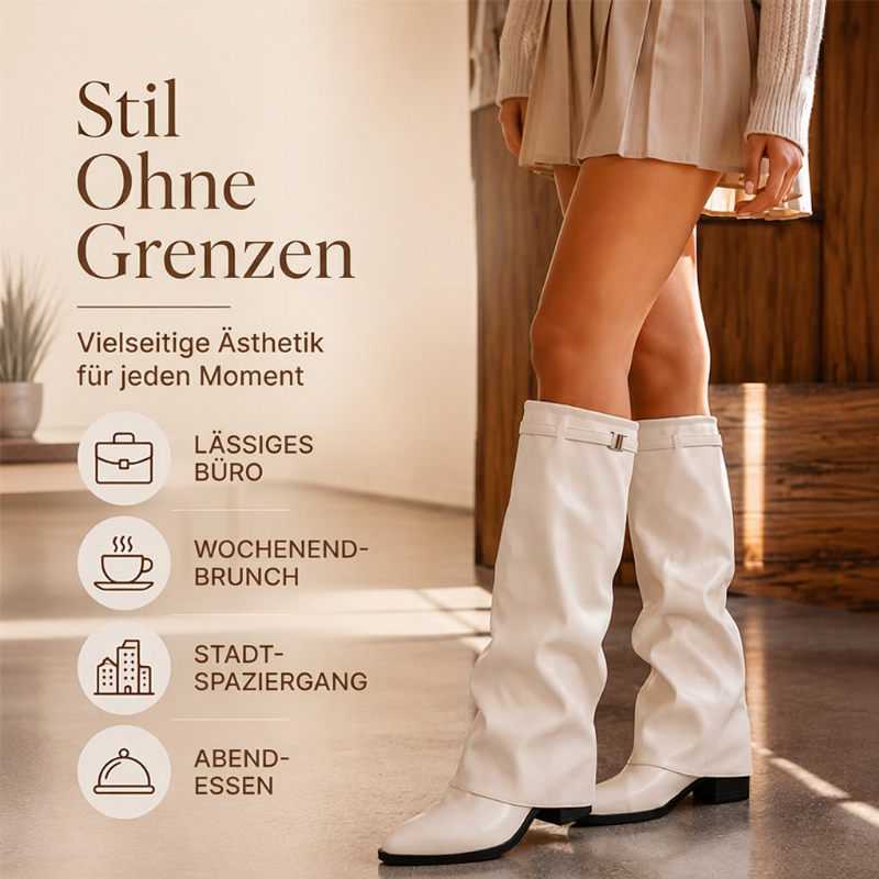 ⏰ Countdown läuft – 50% nur noch 3 Tage! Schicke lässige kniehohe Damenstiefel
