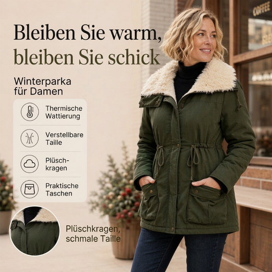 Warmer Sherpa-Mantel für Damen in mittlerer Länge