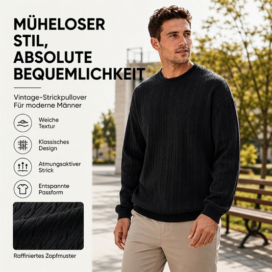 📢🎉50%Rabatt!!!🛍️✨Herren Kabelstrick Rundhalspullover