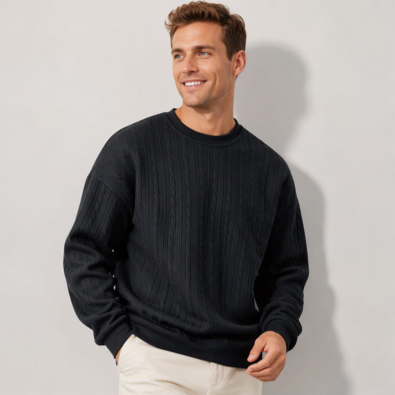 📢🎉50%Rabatt!!!🛍️✨Herren Kabelstrick Rundhalspullover