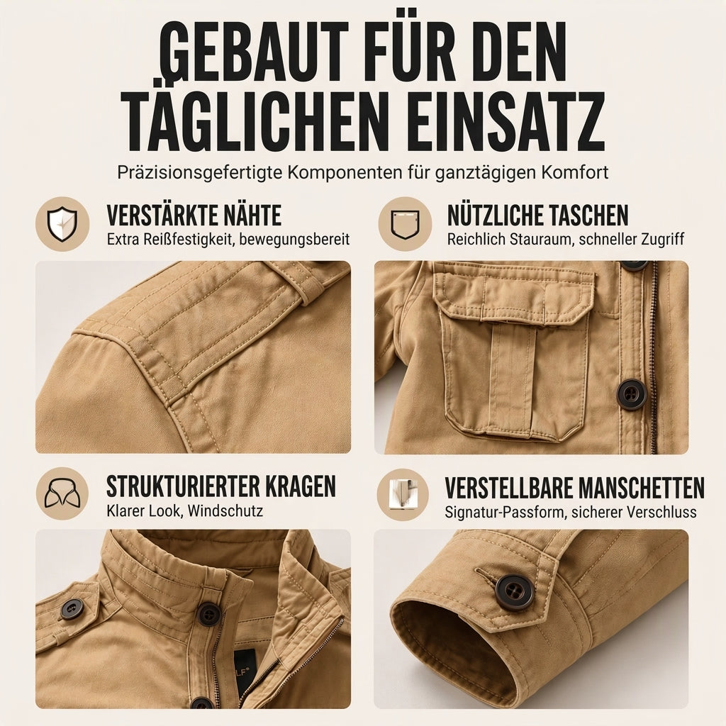 📢Blitzangebot! Jetzt zuschlagen!📢 Herren Militär Stehkragen Camouflage Jacke