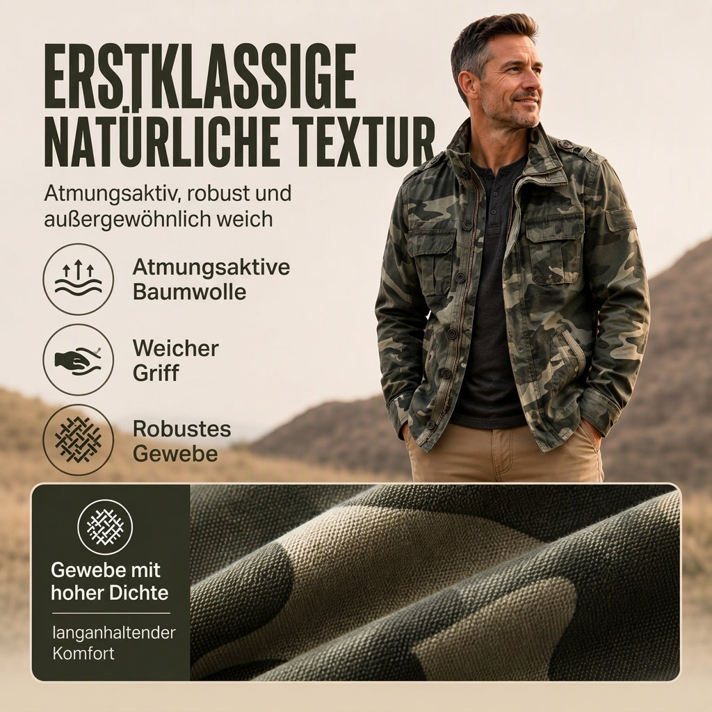 📢Blitzangebot! Jetzt zuschlagen!📢 Herren Militär Stehkragen Camouflage Jacke