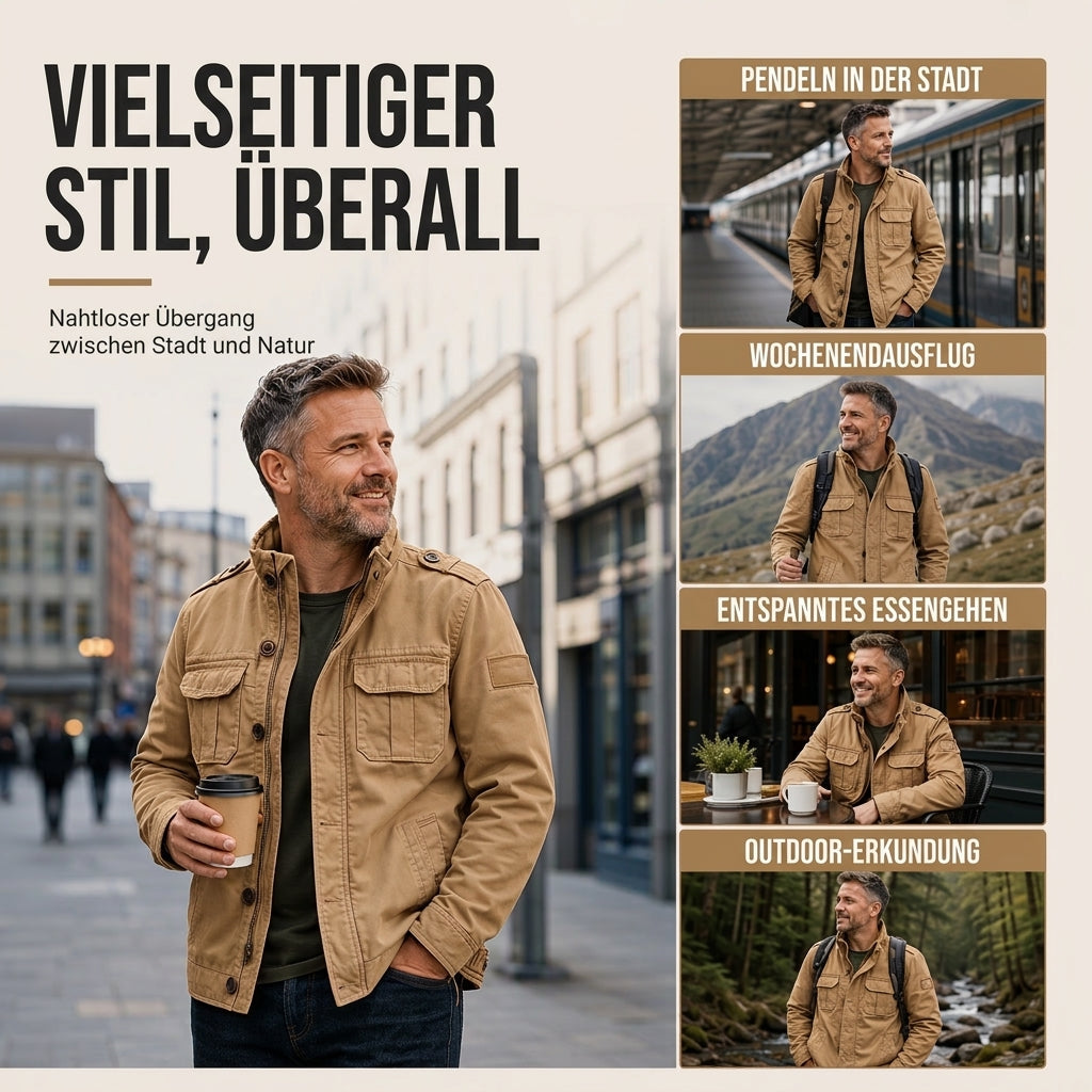 📢Blitzangebot! Jetzt zuschlagen!📢 Herren Militär Stehkragen Camouflage Jacke