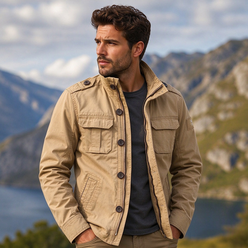 📢Blitzangebot! Jetzt zuschlagen!📢 Herren Militär Stehkragen Camouflage Jacke