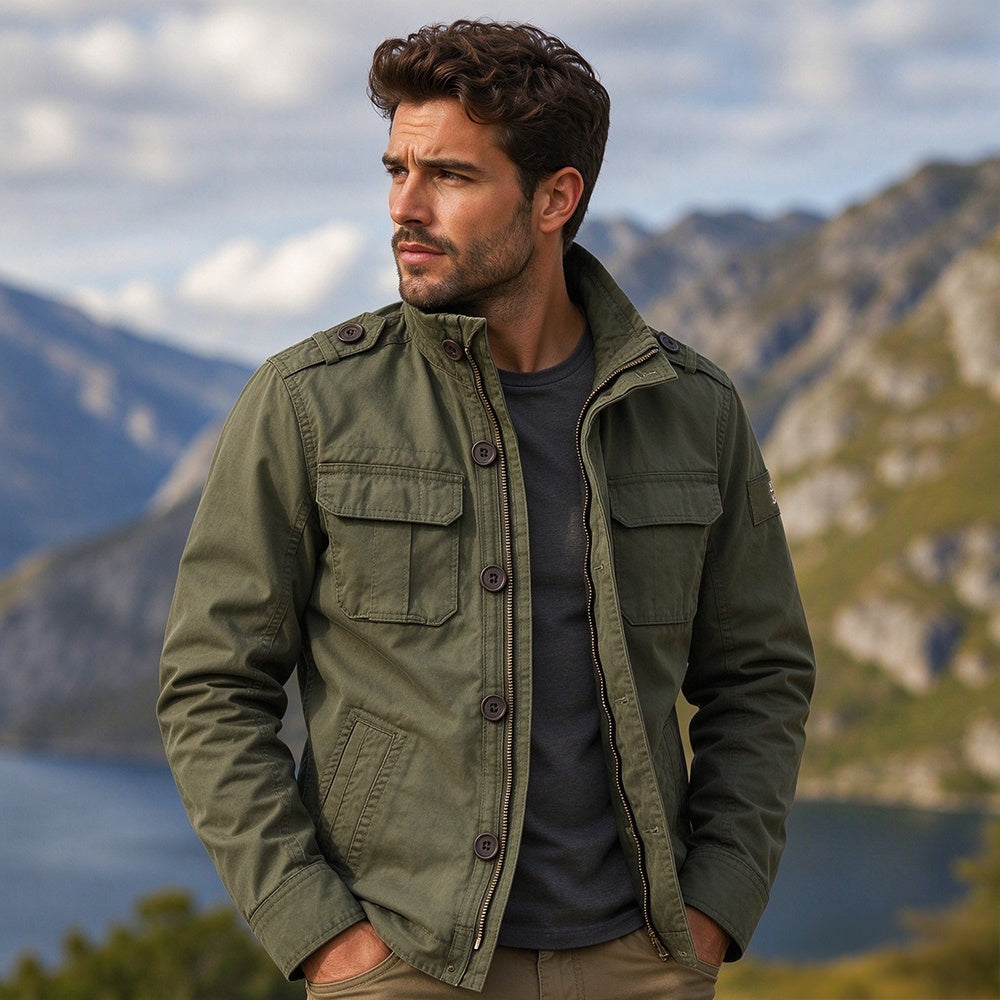 📢Blitzangebot! Jetzt zuschlagen!📢 Herren Militär Stehkragen Camouflage Jacke