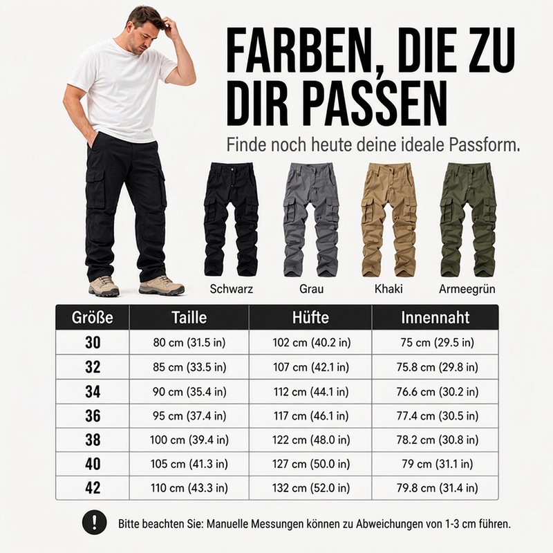 ⏰ Countdown läuft – 50% nur noch 3 Tage!🔥 Mehrtaschige Cargohose für Herren im Outdoor-Bereich