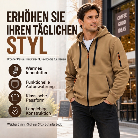 🔥 Nur heute 50 %! Lässige wärmende Herrenkapuzenjacke