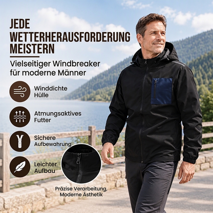 ⏰ Countdown läuft – 50% nur noch 3 Tage! Herren Outdoor Windjacke mit abnehmbarer Kapuze